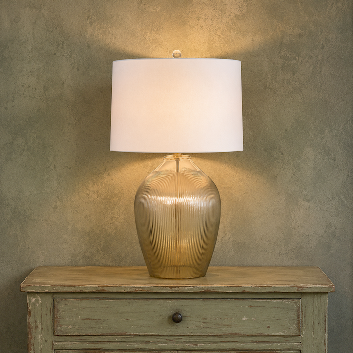A/Q GREEN GLASS TABLE LAMP 41x43x75cm
